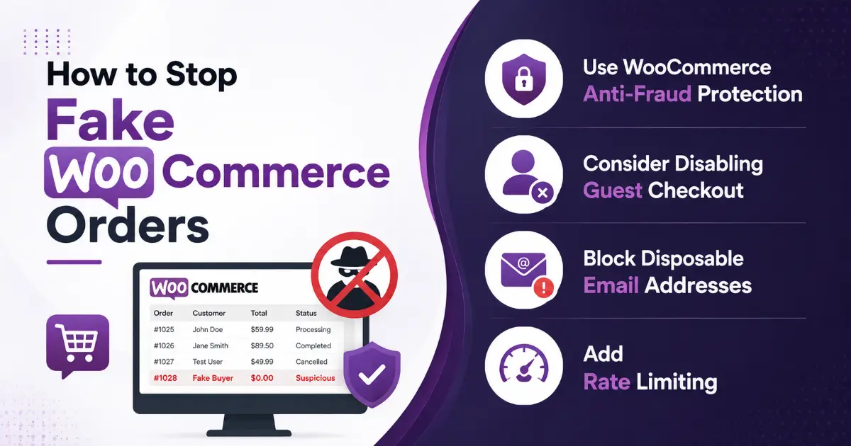 how to stop fake woocommerce orders
