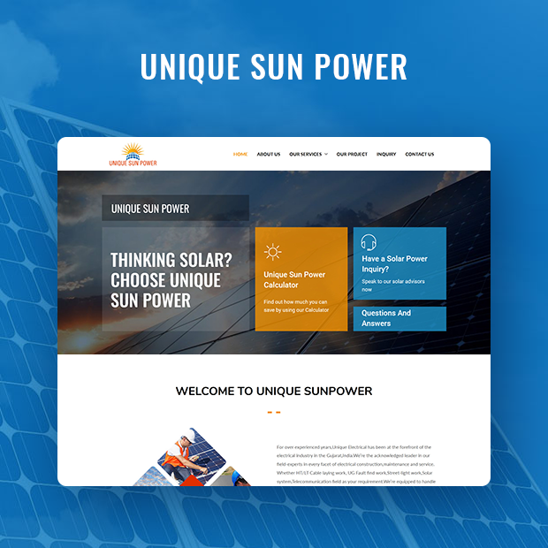 Unique Sun Power Website